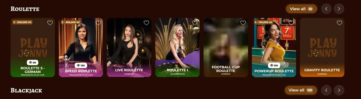 Live-Roulette-Tisch mit Dealer bei PlayJonny